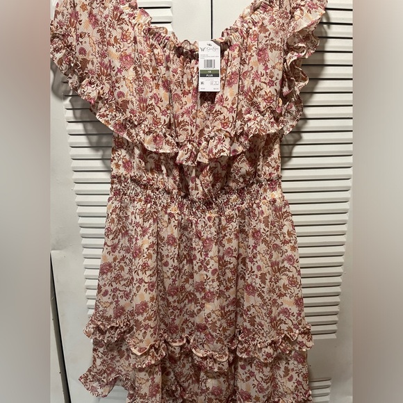 JESSICA SIMPSON RUFFLE SHORT DRESS - Picture 3 of 3